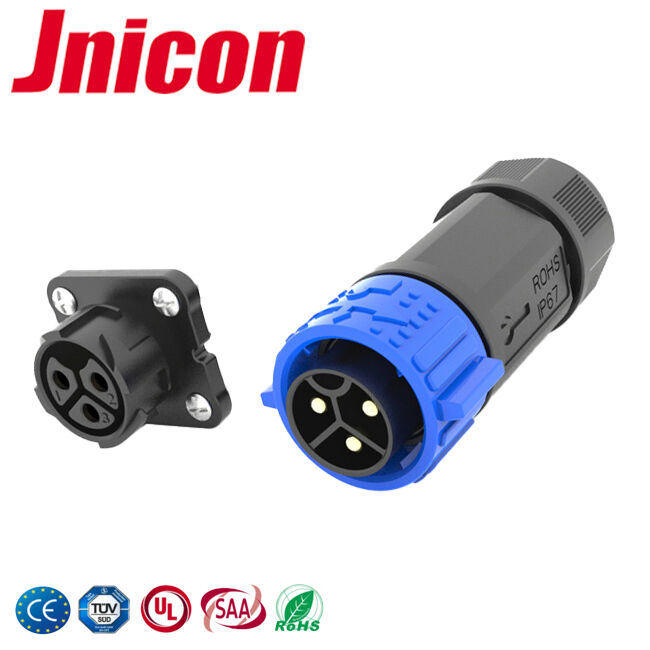 M25 Uzyskał certyfikat UL 3 Pin Panel Mount Connector IP67 Outdoor Waterproof