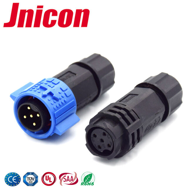 300V M19 wodoodporny 5 pin łącznik Push Lock Male Female łączniki zasilania