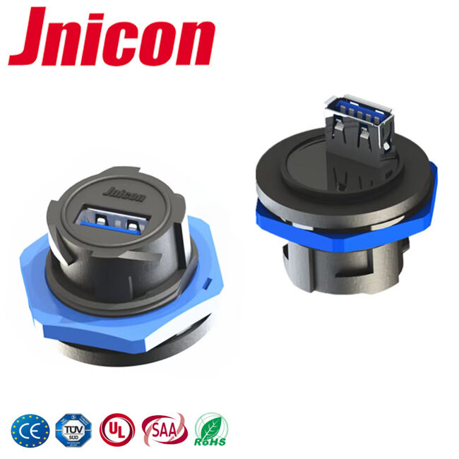 IP67 wodoodporny złącze USB 3.0 wysokiej wytrzymałości Panel Mount Male Female Data Connector