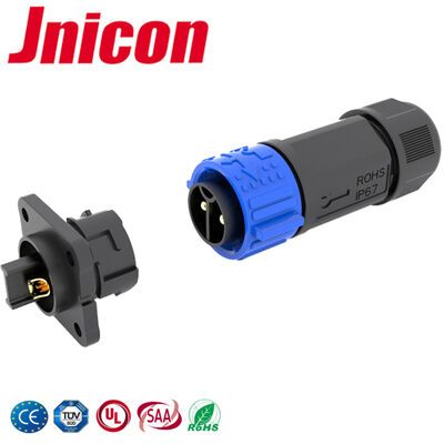 IP67 wodoodporny wtyczka i gniazdo M25 2 pin Push Lock połączenie zasilania