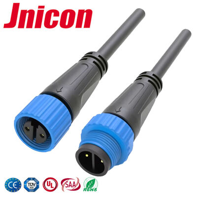 M15 2 Pin 10A Wodoszczelny połącznik kablowy Overmolded 300V LED Power Screw Locking Connector